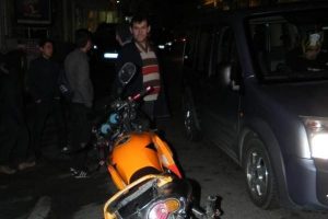 Park halindeki kamyonete &ccedil;arptı