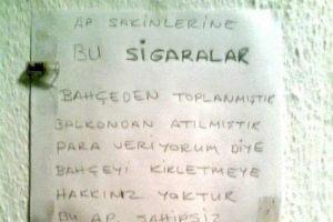 Sigara tiryakileri apartman y&ouml;neticisini bıktırdı