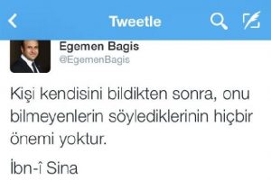 Bağış'dan twitter mesajı