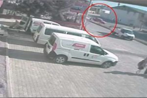 Korkun&ccedil; kaza kamerada