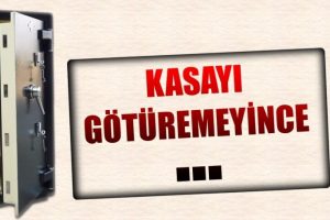 Hırsızlar &ccedil;elik kasayı g&ouml;t&uuml;remeyince...