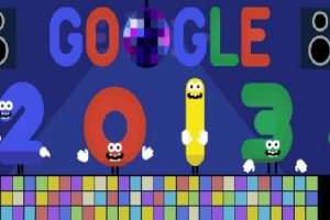 Google'dan yeni yıl doodle'ı