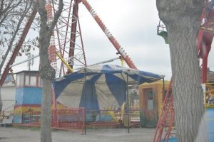 Soğuk havada lunapark boş kaldı