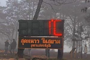 Soğuk hava Tayland'ı vurdu