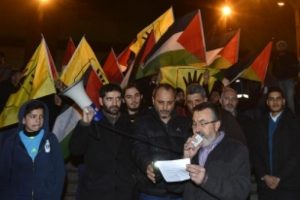 G.Saray ma&ccedil;ında Mavi Marmara eylemi