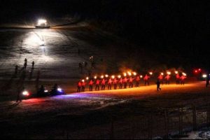Sarıkamış'ın yıld&ouml;n&uuml;m&uuml;nde meşaleli anma