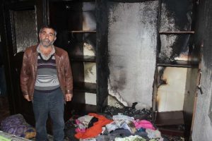 Evde esrarengiz yangın