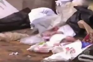 &Ccedil;&ouml;pl&uuml;kte kan donduran manzara