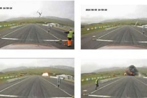 Ambulans u&ccedil;ak piste b&ouml;yle &ccedil;akıldı