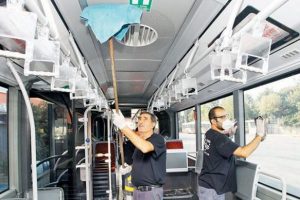 İETT otob&uuml;sleri ila&ccedil;la dezenfekte edildi