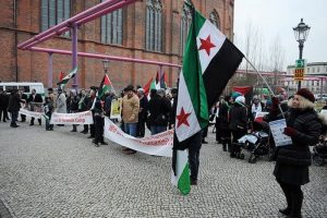 Yermuk'taki m&uuml;lteciler i&ccedil;in dayanışma g&ouml;sterisi