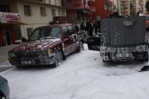 LPG'li ara&ccedil;ta yangın paniği