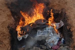 250 kiloluk dana eti yakılarak imha edildi