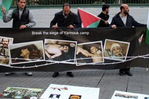 İstanbul'da Yermuk protestosu