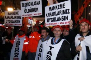Taşeron iş&ccedil;ilerin kadro isyanı