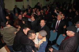 Şof&ouml;rler Odası kongresinde arbede