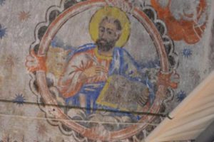 Cami kubbesinde İsa ve havari fig&uuml;r&uuml;