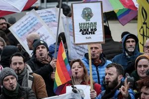 Br&uuml;ksel'de Putin protestosu