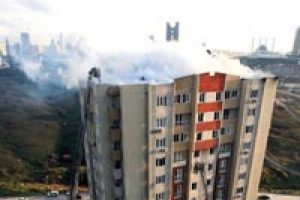 L&uuml;ks sitede yangın paniği