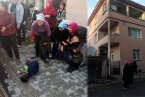 Oğlu balkondan d&uuml;şen anne sinirk krizi ge&ccedil;irdi