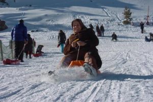 Kartalkaya'da kızak keyfi