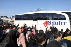 Diyanet'in umre kafilesi uğurlandı