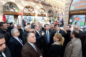 D&uuml;ndar'dan &ccedil;arşı esnafına ziyaret