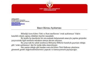 Rumlardan anlaşmaya yeni taslak
