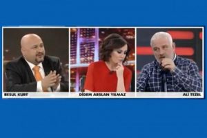 Canlı yayında k&uuml;f&uuml;rler havada u&ccedil;uştu