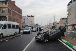 Bursa'da yeni a&ccedil;ılan bulvarda ilk kaza!