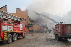 Fındık fabrikasında yangın