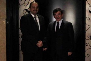 Davutoğlu Katarlı mevkidaşı ile g&ouml;r&uuml;şt&uuml;