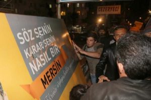 Mersin'de olaylı protesto