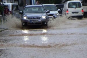 Tatilin merkezi yağmura teslim oldu