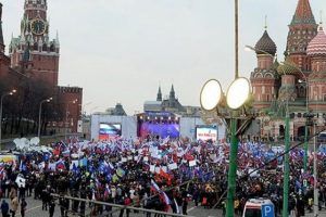 Moskova'da "Kırım halkına destek" g&ouml;sterisi