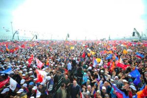 AK Parti İstanbul mitinginde ka&ccedil; kişi vardı?