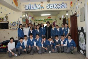 Okul koridorlarına 'bilim sokağı'