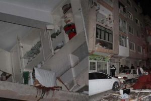 Patlama sonrası sokak savaş alanına d&ouml;nd&uuml;