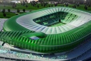 Timsah Arena'nın &ccedil;atı sistemi g&ouml;z kamaştırıyor!