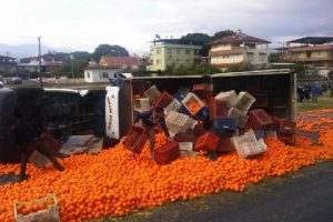 Portakallar yola sa&ccedil;ıldı