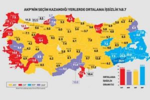 Se&ccedil;im haritası değil işsizlik haritası