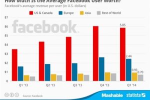 Facebook kullanıcı başına ka&ccedil; para kazanıyor?