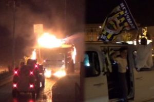 Molotofların g&ouml;lgesinde şampiyonluk g&ouml;sterisi