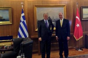 Yunan Bakan'dan b&uuml;y&uuml;k jest