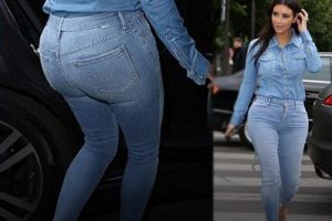 Kim Kardashian'ın fermuarı zor kapandı
