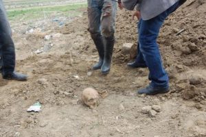 Bulunan kafatasının bir kadına ait olduğu tahmin ediliyor
