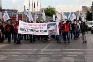 Tersane iş&ccedil;ileri Soma i&ccedil;in y&uuml;r&uuml;d&uuml;