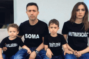 Soma şehitleri i&ccedil;in bu tshirtleri giydiler..