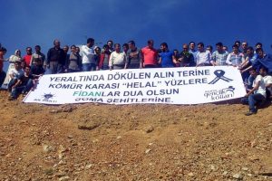 Soma şehitleri i&ccedil;in 301 fidan