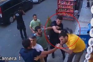 Polisten dayak yiyen esnaf polisi aradı